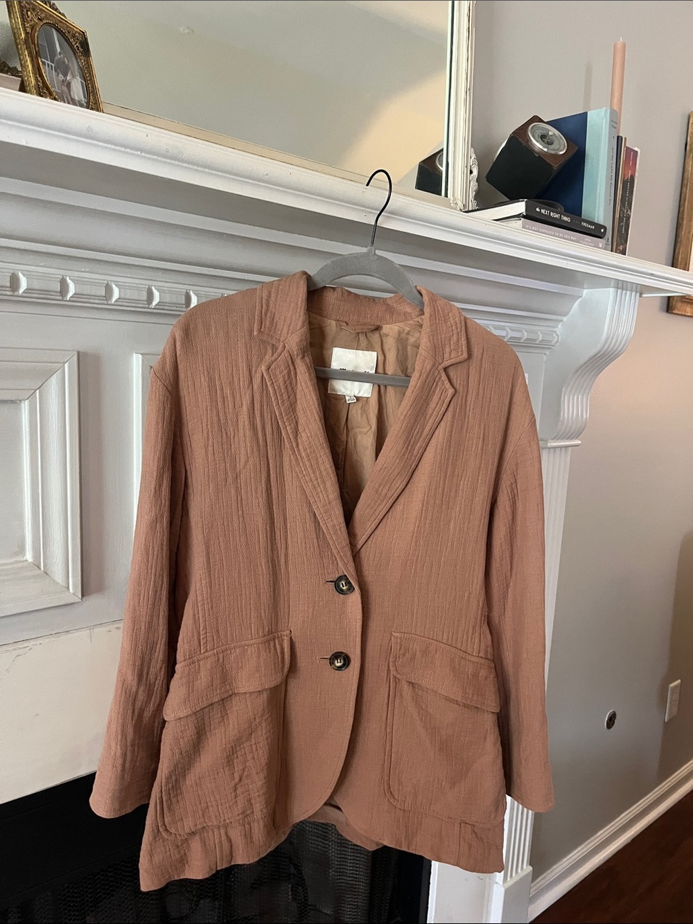 Madewell Textured Dusty Rose Blazer Jacket